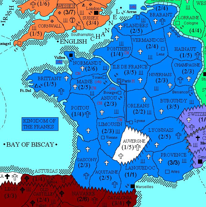 Map of Francia